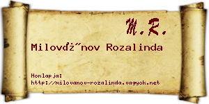 Milovánov Rozalinda névjegykártya